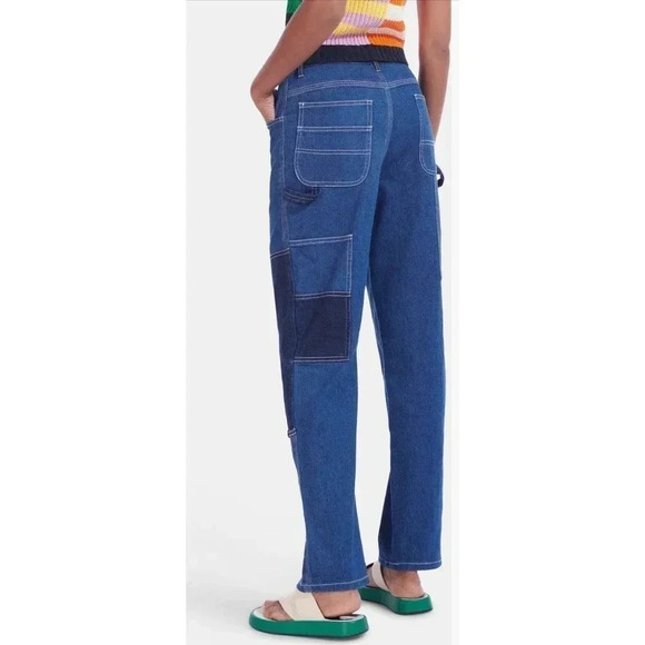 NEW-NWT! Staud Utility Patch Pocket Denim Pants Sz 00 - Picture 3 of 8